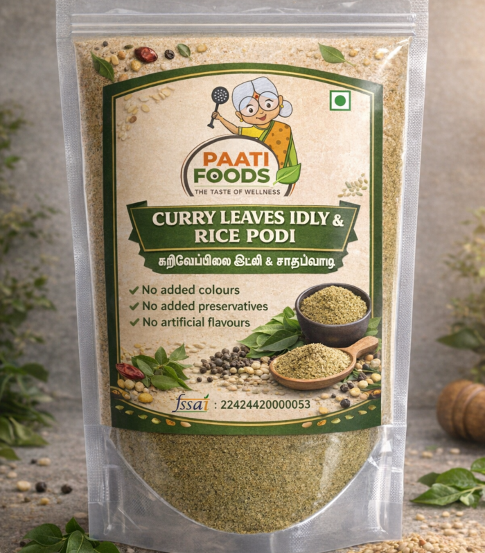 Curryleaves Idly & Rice Podi