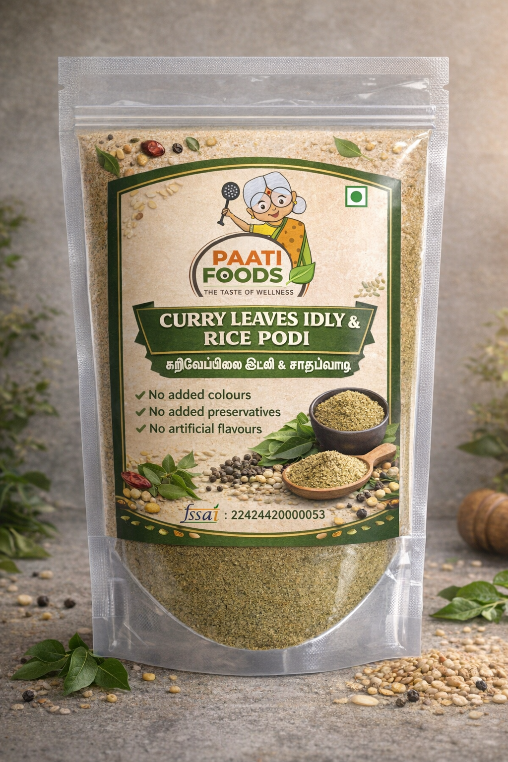 Curryleaves Idly & Rice Podi
