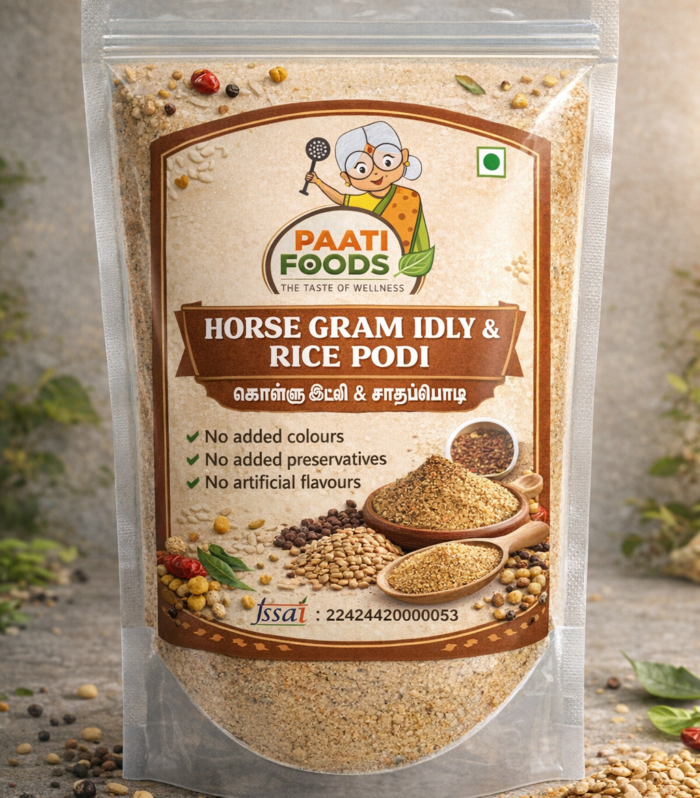 Horsegram Idly & Rice Podi