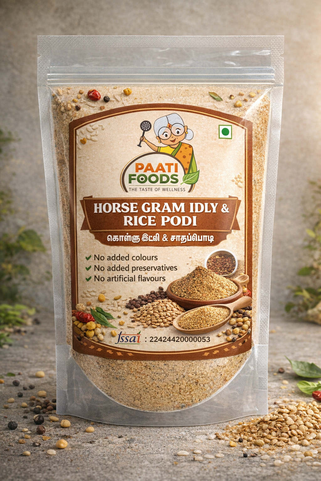 Horsegram Idly & Rice Podi